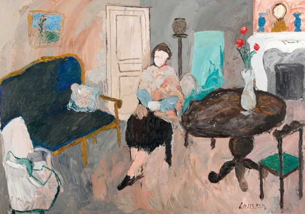 André Lanskoy — Intérieur avec dame assise.