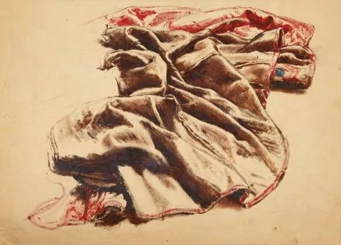 Franz Xaver Winterhalter — Gewandstudie in Rot und Braun