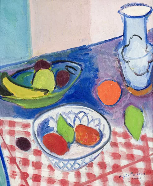 Alfredo Beltrame — Fruits et vase",