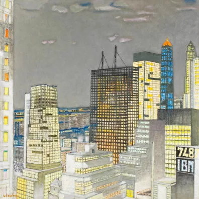 Maurice Brianchon — New York bei Nacht, 1959