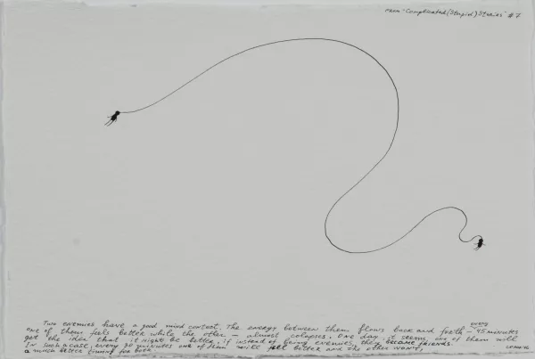 Nedko Solakov — Two enemies have good mind contact, aus "Complicated (Stupid) Stories" 7, 2006