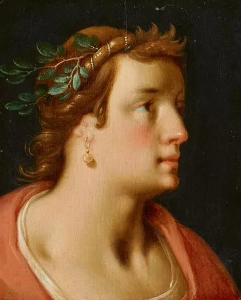 Cornelis Cornelisz van Haarlem — Portrait d’une femme à l’antique ; portrait d’un homme avec une couronne de laurier