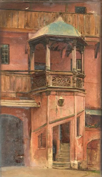 Adolf Seel — Studie eines Treppenturms