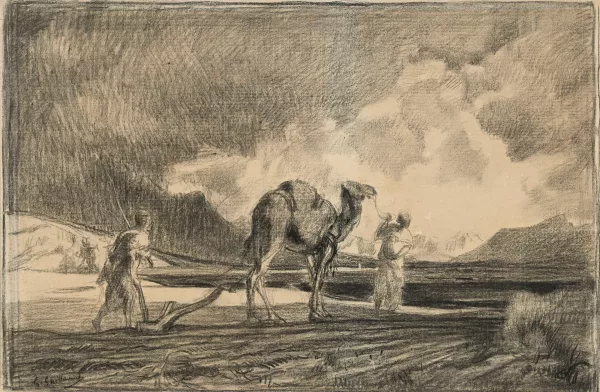 Gustave Guillaumet — Scène agricole en Afrique du Nord,