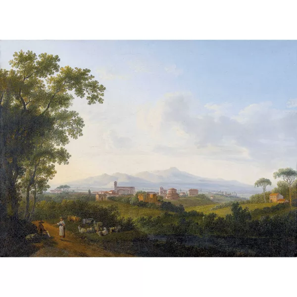 Jakob Philipp Hackert — Landschaft mit Motiven von Rom und Latium.