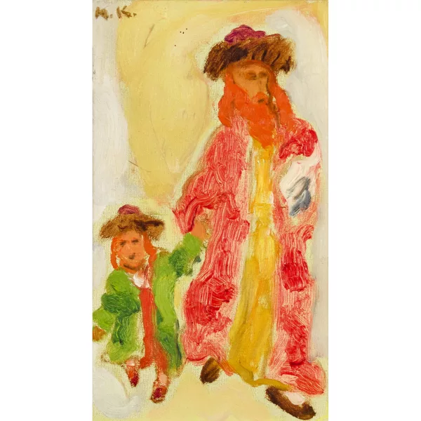 Emmanuel Mané-Katz — Hassid avec son fils.