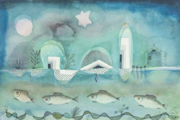 Hans Reichel — Rivière avec poissons