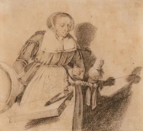 Geertruydt Roghman — Eine junge Spinnerin