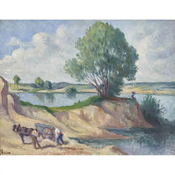 Maximilien Luce — "Méricourt, bord de rivière".