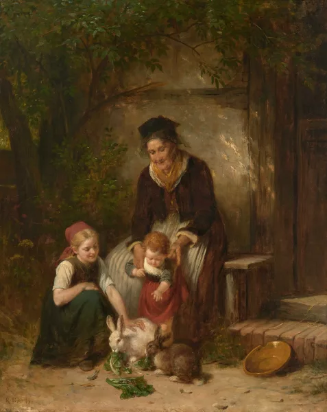 Rudolf Epp — En nourrissant les lapins