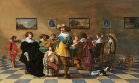 Palamedes Palamedesz — Interieur mit einer fröhlichen Gesellschaft