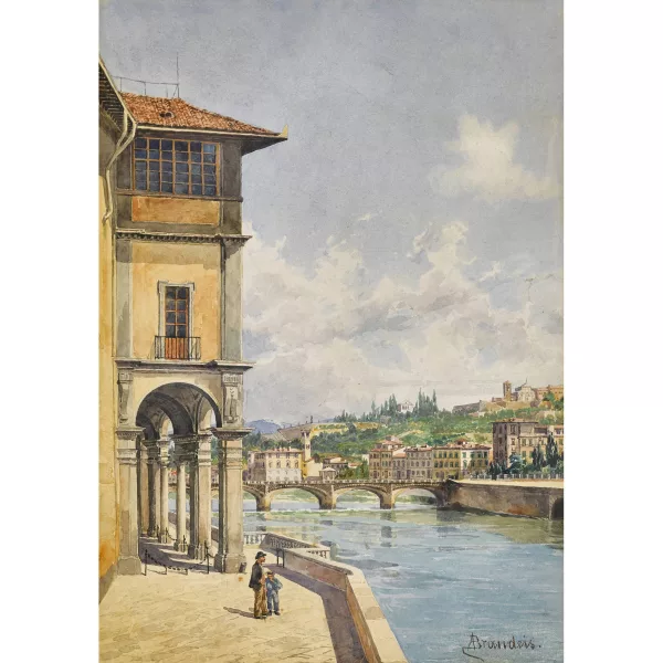Antonietta Brandeis — Sur les rives de l’Arno à Florence