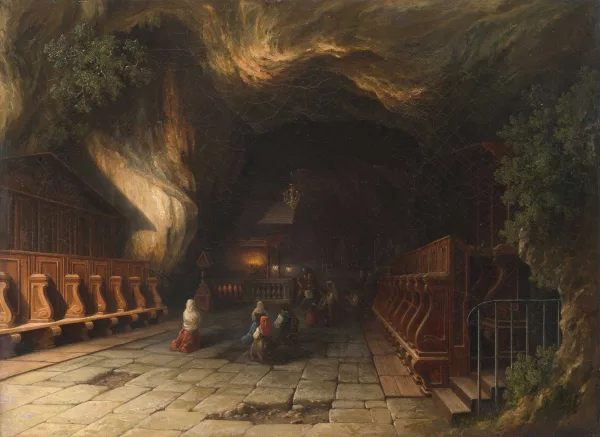 Julius Eduard Wilhelm Helfft — Grotte zur heiligen Rosalia auf dem Monte Pellegrino bei Palermo