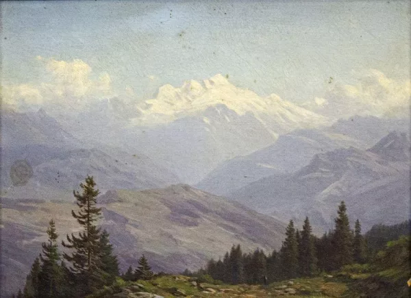 Philippe George — Paysage de montagne depuis les Voirons