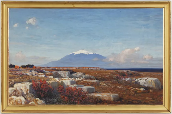 Max Roeder — Paysage et mont enneigé