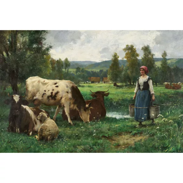 Julien Dupré — Laitière avec son troupeau.