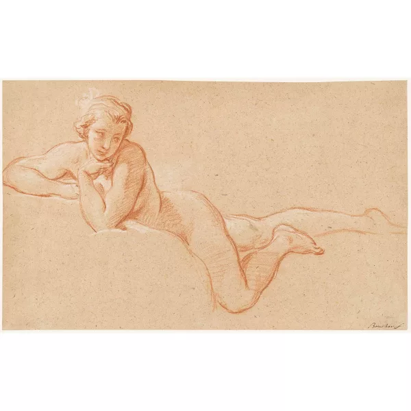François Boucher — Liegender junger weiblicher Akt