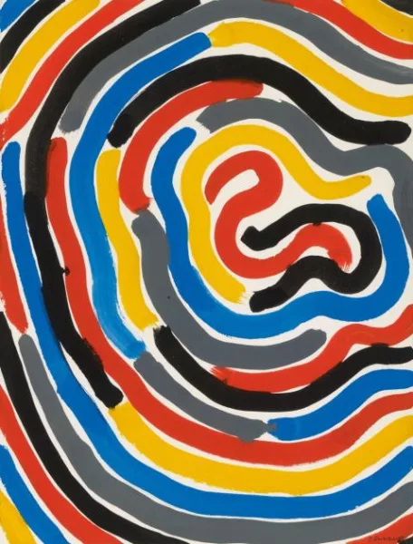 Sol LeWitt — Coups de pinceau sinueux
