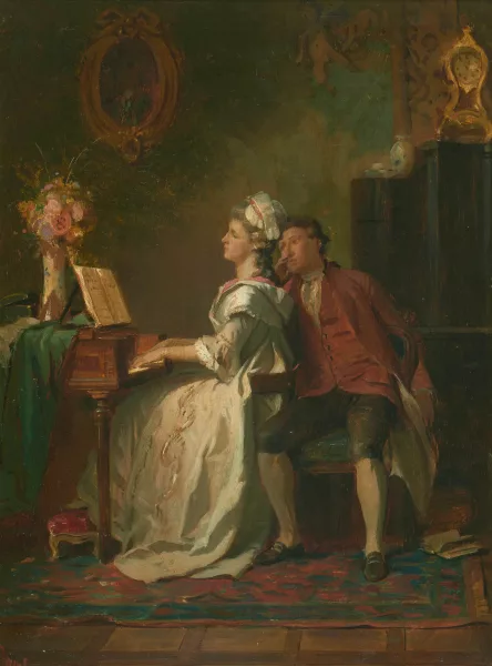 Arthur von Ramberg — Musizierende in einem Interieur