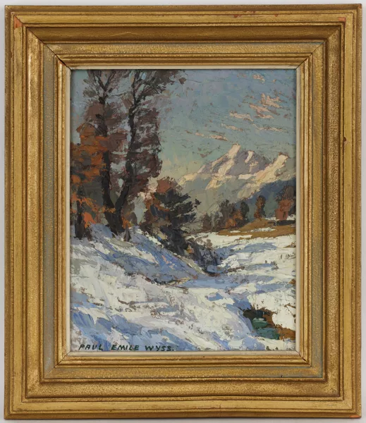 Paul Weiss — Paysage de montagne enneigé,