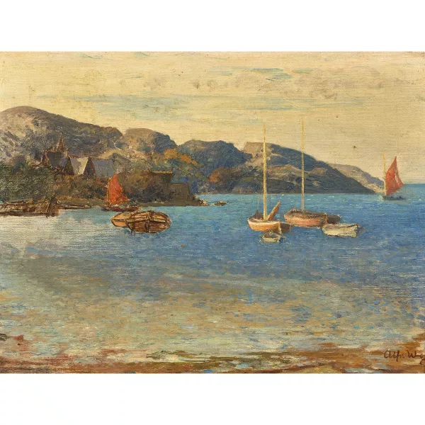 Alfred Wahlberg — Sommerliche Küstenlandschaft.