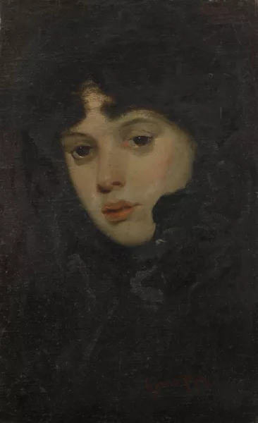 Gabriel von Max — Portrait d’une jeune femme