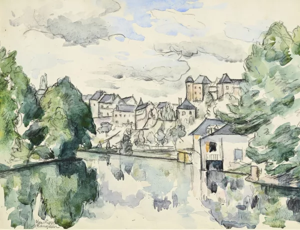Henri Manguin — "Vue d'Uzerche depuis la Vézère"