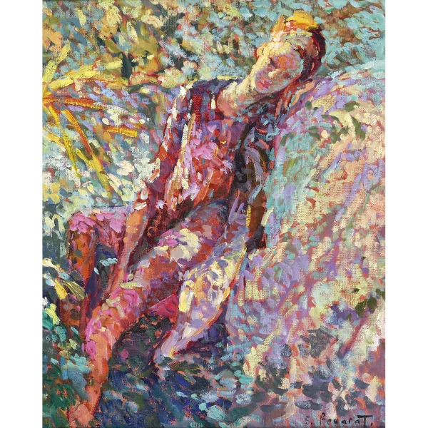 Eugène Begarat — "Jeune fille en Rose".