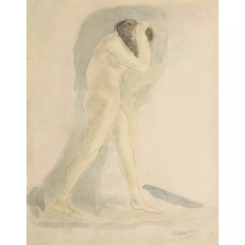 Auguste Rodin — AUGUSTE RODIN zugeschrieben — Schreitender weiblicher Akt.