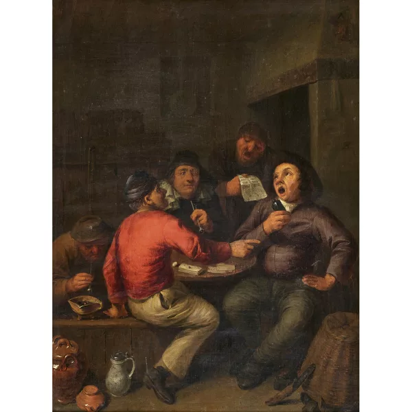 Nicolaes van Haeften — Kartenspieler und Pfeifenraucher.