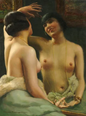 Hans Hassenteufel — Nude before the mirror