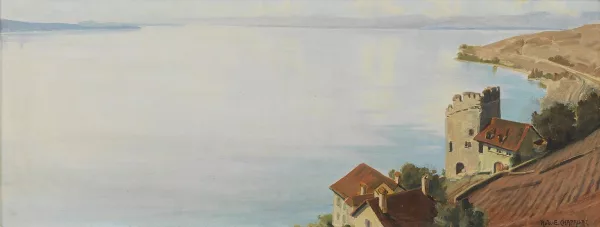 Robert Edouard Chapallaz — Vue du lac depuis Lavaux