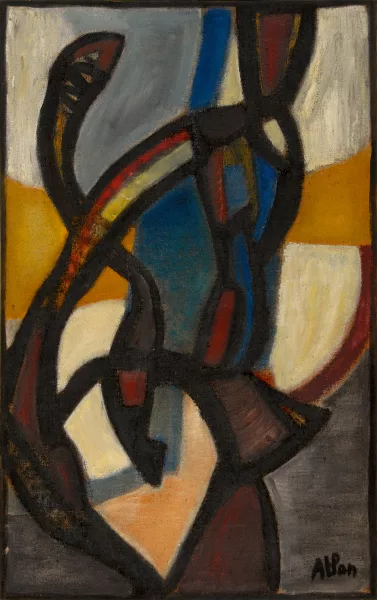 Jean-Michel Atlan — Homme et serpent, 1958