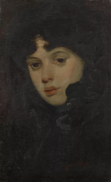 Gabriel von Max — Portrait d’une jeune femme
