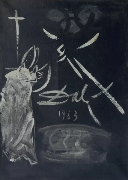 Salvador Dalí — Evêque, croix, 1963