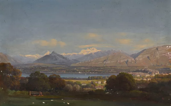 Philippe George — Le lac Léman et Genève,