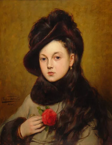 Leon Herbo — Die Frau des Künstlers, 1881