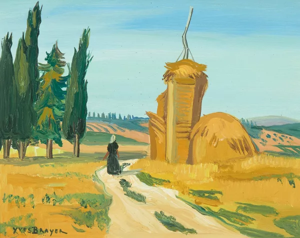 Yves Brayer — Paysage de la Campagne Siennoise