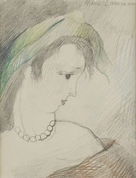 Marie Laurencin — Femme de profil au collier