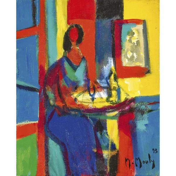 Marcel Mouly — "Le guéridon jaune".