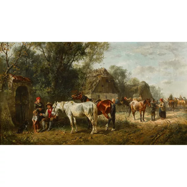 Ludwig Hartmann — Marché aux chevaux