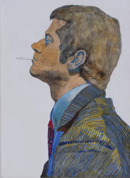 Robert Klemmer — Selbstbildnis mit Zigarette, 1966