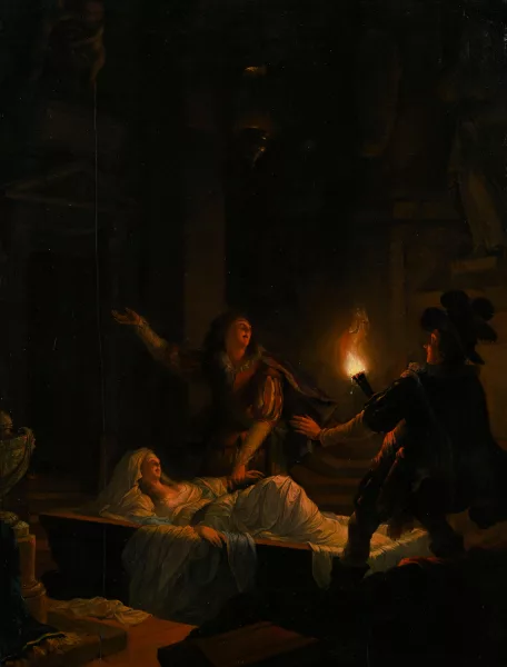 Petrus van Schendel — Roméo et Juliette avec Balthasar dans la crypte