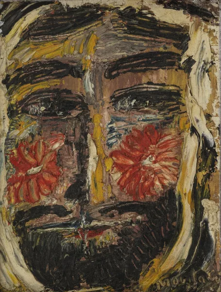 Fateh Moudarres — Portrait d'homme barbu