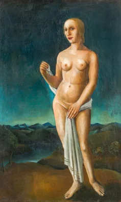 Carlo Mense — Nu debout dans un paysage, vers 1920