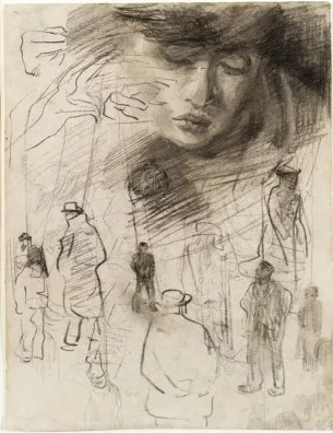 James Ensor — Motifs décoratifs et visage, 1880/83