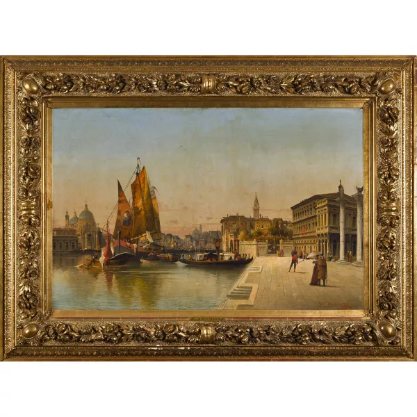 Karl Kaufmann — Venezianische Stadtpartie am Rand des Markusplatzes.