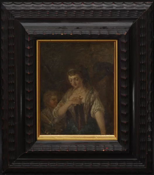Jean-Baptiste Greuze — Dans le goût de Jean-Baptiste Greuze — Jeune femme et enfant à l’oiseau