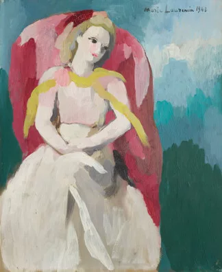 Marie Laurencin — Jeune femme assise, 1943