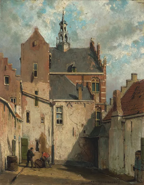 Jan Weissenbruch — Culemborg, Innenhof beim Rathaus